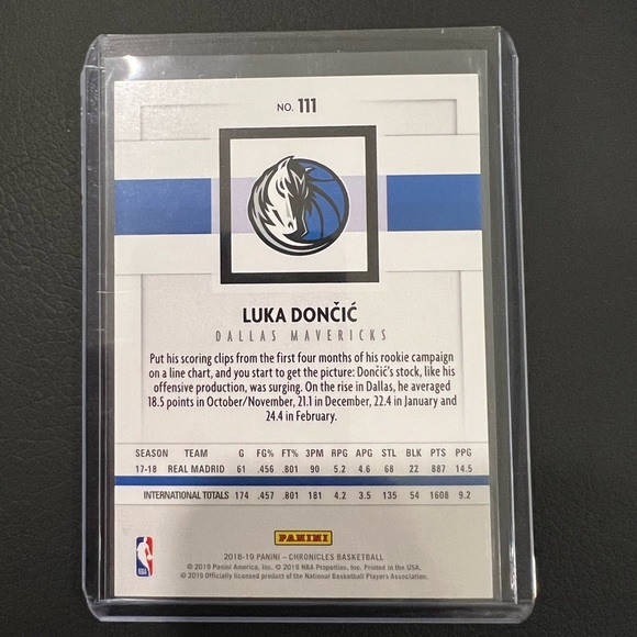 LUKA DONCIC ROOKIE CARD NO.111 - Picture 2 of 6